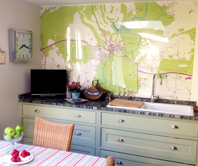 Accent Wall Wallpaper Map
