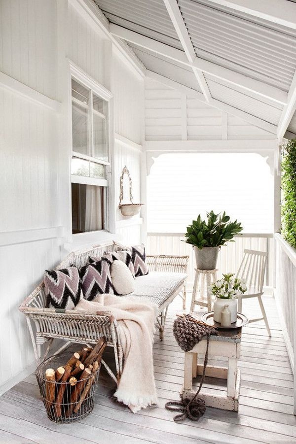 White on White Home Exterior