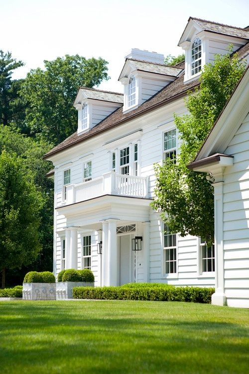 White on White Home Exterior