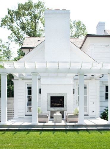 White on White Home Exterior