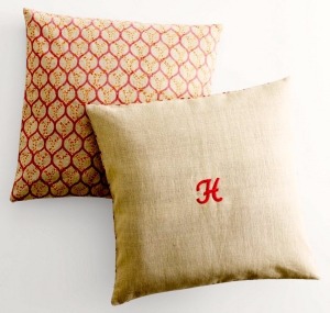 20" Cozy Linen Pillows from Red Envelope. $50