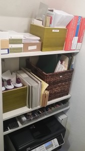 Just a simple stocked office closet